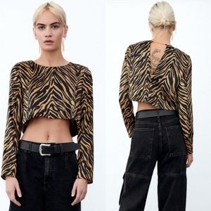 Zara Zebra Blouse